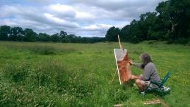 Charles painting in Perthshire