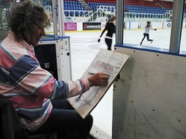 Charles working at Dundee Ice Arena