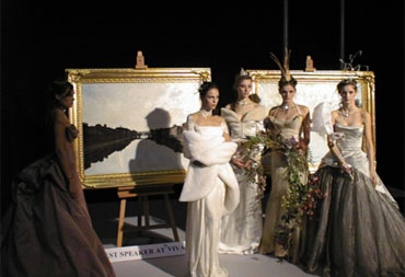 The paintings of Charles Harris with the models from ‘Models One’ pictured at Earls Court London.