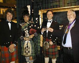 The Lord Provost of Perth and Paul Ross, Director of ‘The Macallan’ with Charles Harris at the Exhibition in Hong Kong.